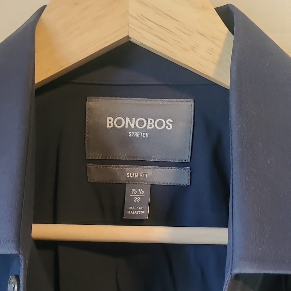 Bonobos Stretch Slim Fit Tech Shirt in Dark Blue